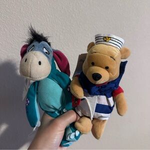 Vintage Disney 1 Eeyore and 2 Winnie the Pooh - Sailor & Cowboy